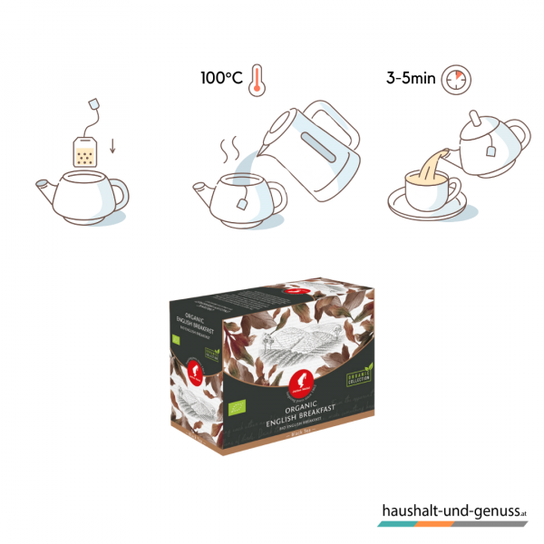 Julius Meinl Bio Tee English Breakfast Ziehzeit